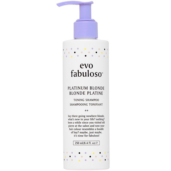 evo fabuloso platinum blonde toning shampoo 8.4oz